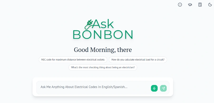 Ask BONBON AI electrical assistant