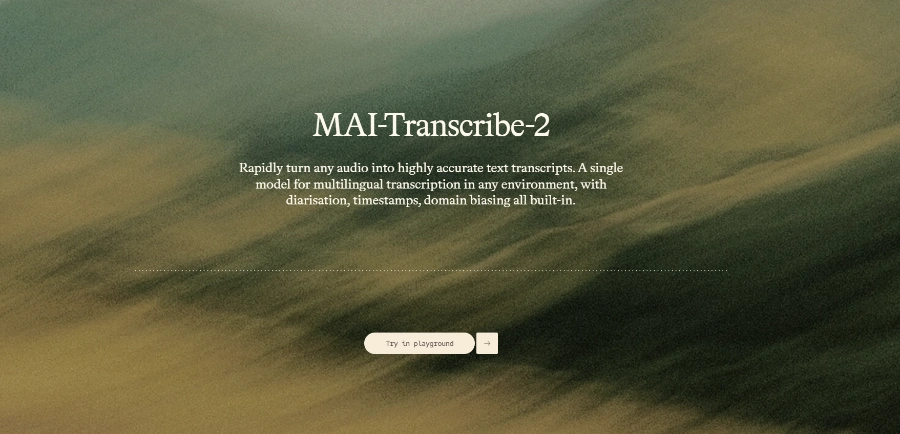 MAI-Transcribe-2 by Microsoft AI