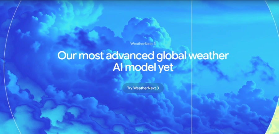 Weather Next 3 by Google DeepMind
